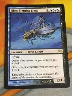 D1160 MAGIC GATHERING SHADOWMOOR GLEN ELENDRA LIEGE #163 HP-DMG R MTG - Image 1