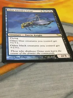 D1160 MAGIC GATHERING SHADOWMOOR GLEN ELENDRA LIEGE #163 HP-DMG R MTG - Image 2