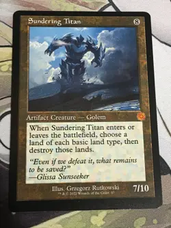 C5032 MAGIC GATHERING MTG BROTHERS' WAR SUNDERING TITAN #57 MYTHIC NM RETRO - Image 1