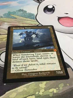 C5032 MAGIC GATHERING MTG BROTHERS' WAR SUNDERING TITAN #57 MYTHIC NM RETRO - Image 2