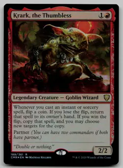 Krark, the Thumbless R Commander Legends 189 NM - Image 1
