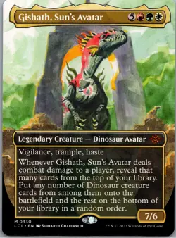MTG Gishath, Sun's Avatar (Borderless) The Lost Caverns of Ixalan Regular #0330 - Image 1