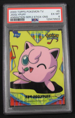 2000 Topps Pokemon T.V. #6 JIGGLYPUFF ANIMATION SERIES 2 STICK-ONS PSA 6 EX-MT - Image 1