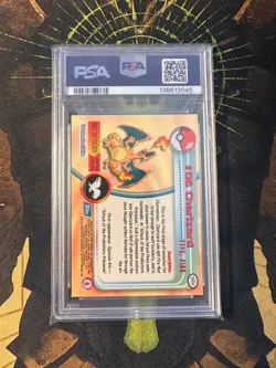 Pokemon 1999 Topps Charizard 6 Blue Logo PSA 6 - Image 2