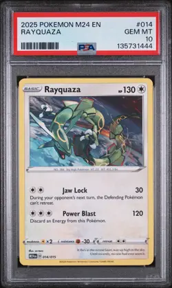 2025 POKEMON M24 EN-MCDONALD'S COLLECTION #014 RAYQUAZA PSA 10 - Image 1