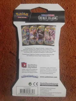 (1) Pokemon TCG Sword & Shield Rebel Clash Sleeved Booster Pack Sealed BRAND NEW - Image 2