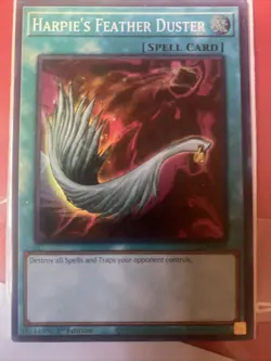 Yugioh Harpie's Feather Duster EGS1-EN022 1st Edition Super Rare LP - Image 1