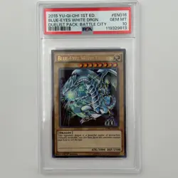 Blue-Eyes White Dragon DPBC-EN016 1st ed. PSA 10 Gem Mint Ultra Rare Yu-Gi-Oh! - Image 1
