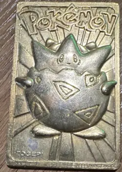 Nintendo Pokemon Togepi Gold-Plated Collectible Card Burger King 1999 - Image 1