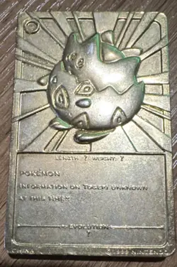 Nintendo Pokemon Togepi Gold-Plated Collectible Card Burger King 1999 - Image 2