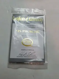 Pokemon 23K Gold Plated Trading Card | #25 Pikachu | Burger King - COA Included - Image 4