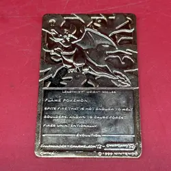 Burger King Pokemon 23K Gold Plated Charizard Card (1999) #8 - Image 2
