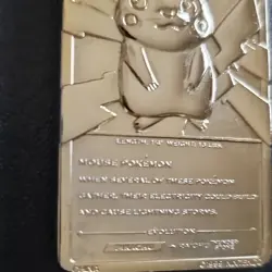 Nintendo Pokemon Pikachu Gold-Plated Collectible Card 1999 Burger King - Image 3