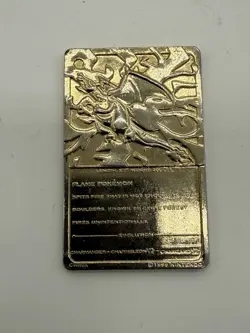 Pokemon Charizard Gold Plated 23K Burger King Trading Card Promo 199 (MAC000853) - Image 2