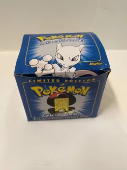 1999 Burger King Pokemon Mewtwo Pokeball Sealed 23K Gold Plated Trading Card - Image 1