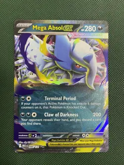 Mega Absol ex 086/132 Double Rare Holo Mega Evolution POKEMON TCG Card MEG EN - Image 1
