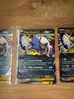 (ALL 3) Mega Absol EX 086/132: Double Rare Card : Mega Evolution : Pokemon TCG - Image 5