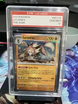 LYCANROC 2025 FOIL #085/159 Pokemon Card GRADED 10 TCG CCG - Image 1