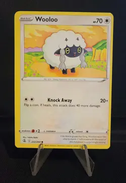 Pokemon: Fusion Strike - Wooloo 222/264 - Miscut Error Card - Image 1