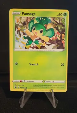 Pokemon: Fusion Strike - Pansage 007/264 - Miscut Error Card - Image 1