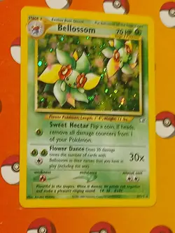 Pokemon TCG Bellossom Neo Genesis Holo Unlimited Rare Card 3/111 Mint swirl - Image 4