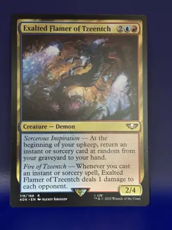 MTG English Exalted Flamer of Tzeentch NM Normal Universes Beyond: Warhammer 40K - Image 1