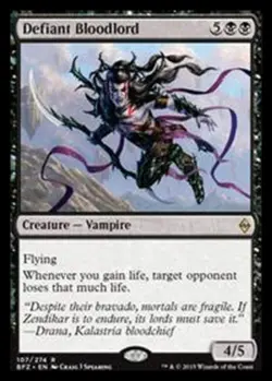 Defiant Bloodlord ~ Lightly Played Battle for Zendikar MTG Magic UltimateMTG Bla - Image 1