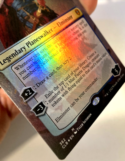 MTG Elminster *BORDERLESS FOIL* Battle for Baldur's Gate 362 NM - Image 2