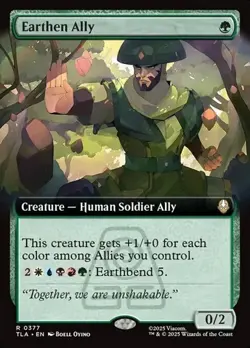 Earthen Ally - Extended Art TLA NM MTG - Image 1