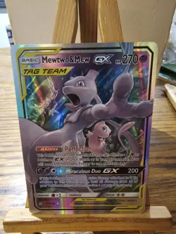 Pokemon Mewtwo & Mew Tag Team GX Unified Minds Holo Ultra Rare Card 71/236 - Image 1