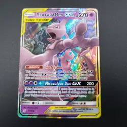 Mewtwo & Mew GX 71/236 Ultra Rare Holo Tag Team Unified Minds Pokemon Card NM - Image 1