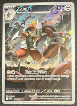 Bisharp BLK EN 143/086 Holo Illustration Rare Sv: Black Bolt Pokemon TCG NM - Image 1