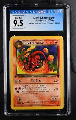 2000 Pokemon Team Rocket 1st Edition Dark Charmeleon CGC 9.5/10 GEM MINT - Image 1