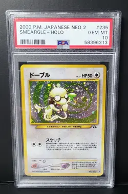 POKEMON JAPANESE NEO 2 SMEARGLE #235 HOLO PSA 10 VERY NICE!! - Image 1