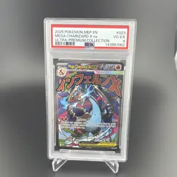 2025 POKEMON MEP EN-ME BLACK STAR PROMO #023 MEGA CHARIZARD X EX PSA 4 - Image 1