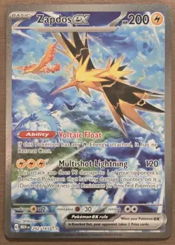 Pokemon TCG Zapdos EX 202/165 Scarlet & Violet 151 Mint/NM Condition - Image 1
