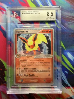 Pokemon 2005 EX Delta Species #108 Flareon EX-Holo BGS 8.5 NM-MN+ - Image 1