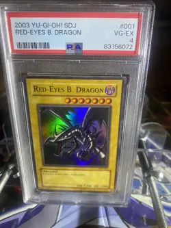 Red-Eyes B. Dragon - SDJ-001 - PSA 4 VG-EX - Ultra Rare Unlimited Yugioh - Image 1