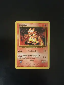 Pokemon Magmar Card Vintage Base Set #36/102 Wotc 1999 - Image 1