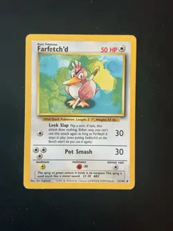 Pokemon Farfetch’d Vintage Card Base Set #27/102 Wotc 1999 - Image 1