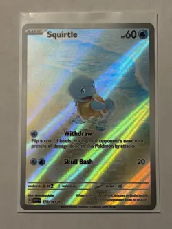Pokemon TCG Squirtle 170/165 Scarlet & Violet 151 Illustration Rare Holo Card - Image 2
