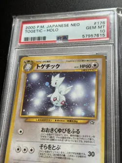 PSA 10 Togetic Neo Genesis Japanese Pokemon Card #176 Holo GEM MINT - Image 3