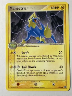 MANECTRIC Pokemon TCG Trading Card - Rare - 7/106 Ex Emerald - Image 1