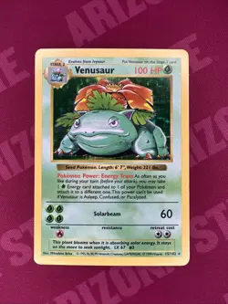 1999 Pokemon TCG Venusaur Holo Rare Shadowless Card 15/102 Base Set Vintage - Image 1