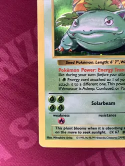 1999 Pokemon TCG Venusaur Holo Rare Shadowless Card 15/102 Base Set Vintage - Image 5