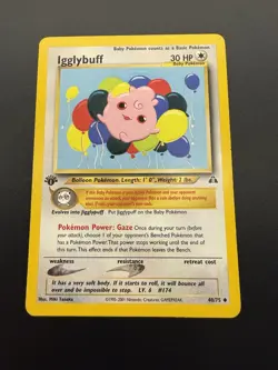 Igglybuff 1st Edition 40/75 | Neo Discovery | Uncommon Pokemon Card | LP - Image 1