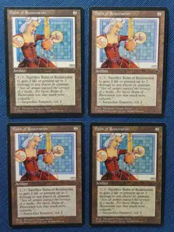 MTG 4x Balm of Restoration x4 LP Fallen Empires Magic Playset - Reserved List - Image 2