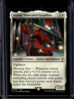 2025 Magic MTG Final Fantasy Auron Venerated Guardian Commander Rare #10 - Image 1