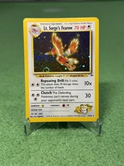 Pokemon Gym Heroes Lt. Surge's Fearow Near Mint, Spearow set. Rare swirl. 💫 - Image 1