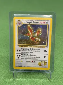 Pokemon Gym Heroes Lt. Surge's Fearow Near Mint, Spearow set. Rare swirl. 💫 - Image 4